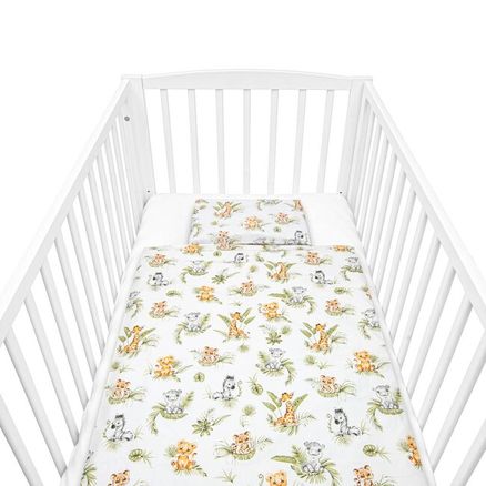 2-dielne posteľné obliečky New Baby 100/135 cm Jungle - Biela