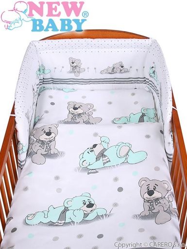 2-dielne posteľné obliečky New Baby 100/135 cm sivý medvedík - Sivá