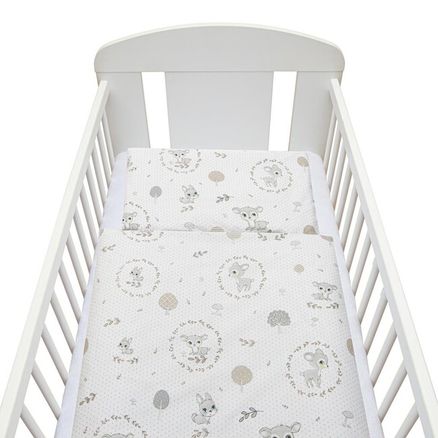2-dielne posteľné obliečky New Baby 100/135 cm Srnka sivé - Sivá