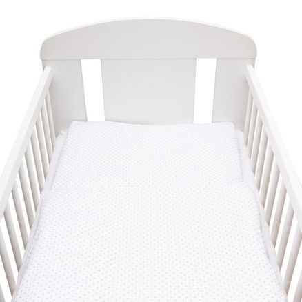 2-dielne posteľné obliečky New Baby 90/120 cm Minka a Bodky sivé - Biela