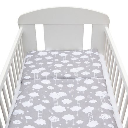 2-dielne posteľné obliečky New Baby 90/120 cm Obláčik sivé - Sivá