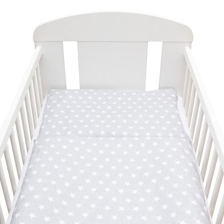 2-dielne posteľné obliečky New Baby 90/120 cm sivé Hviezdičky biele - Multicolor