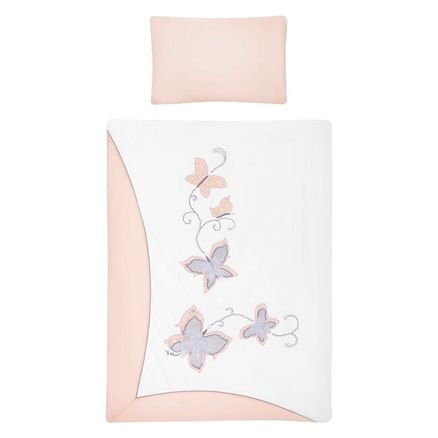 3-dielne posteľné obliečky Belisima Butterfly 90/120 ružové - Ružová