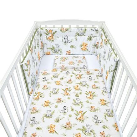 3-dielne posteľné obliečky New Baby 100/135 cm Jungle - Biela
