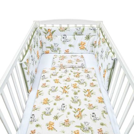 3-dielne posteľné obliečky New Baby 90/120 cm Jungle - Biela