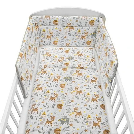 3-dielne posteľné obliečky New Baby 90/120 cm Srnček sivé - Sivá