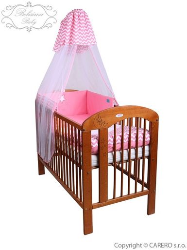 5-dielne posteľné obliečky Belisima Hviezdička 100x135 ružové - Ružová