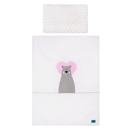 6-dielne posteľné obliečky Belisima Bear in love 100/135 ružové - Ružová