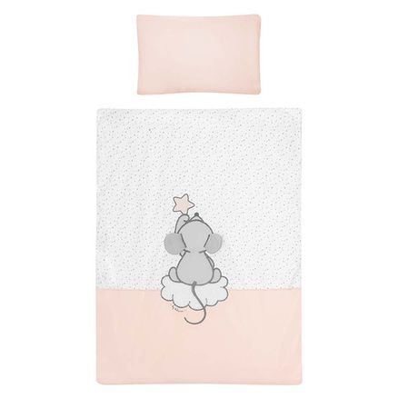 6-dielne posteľné obliečky Belisima Cute Mouse 100x135 ružové - Ružová