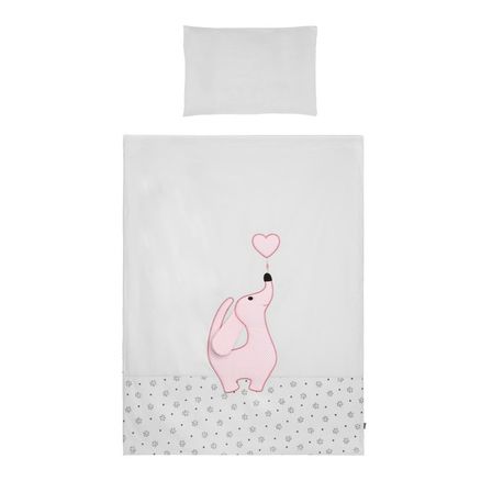 6-dielne posteľné obliečky Belisima Lovely Puppy 100/135 ružové - Ružová