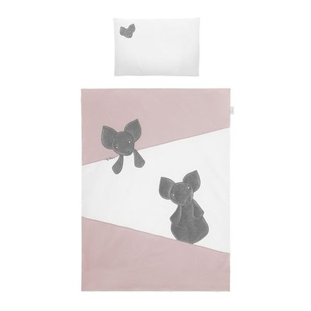 6-dielne posteľné obliečky Belisima Mouse 90/120 ružové - Ružová
