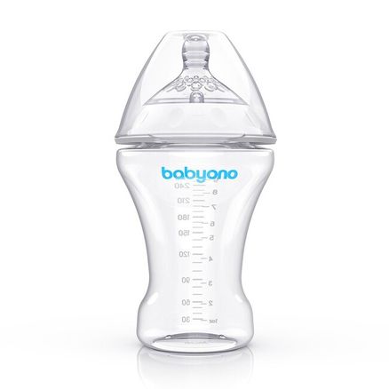 Antikoliková fľaša Baby Ono 260 ml - Transparentná