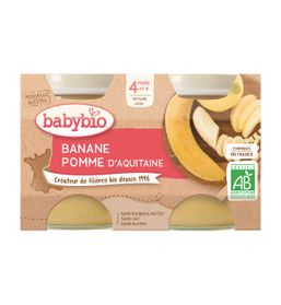 BABYBIO Príkrm jablko banán (2x 130 g)