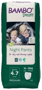 BAMBO Dreamy Night Nohavičky plienkové jednorázové Pants Boy 4-7 rokov, 10 ks, pre 15-35 kg