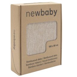 Bambusová pletená deka New Baby 100x80 cm beige - Béžová