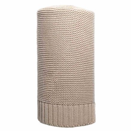Bambusová pletená deka NEW BABY 100x80 cm - Béžová