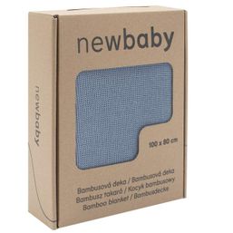 Bambusová pletená deka New Baby 100x80 cm blue - Modrá