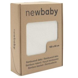 Bambusová pletená deka New Baby 100x80 cm cream - Smotanová