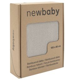 Bambusová pletená deka New Baby 100x80 cm light grey - Sivá