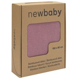 Bambusová pletená deka New Baby 100x80 cm pink - Ružová