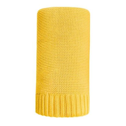 Bambusová pletená deka NEW BABY 100x80 cm žltá - Žltá