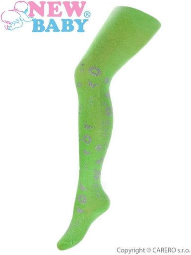 Bavlnené pančucháče 3D New Baby zelené - Zelená