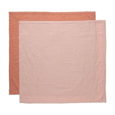 Bebe-Jou Mušelínová plienka Pure Cotton Pink 2ks 70x70cm