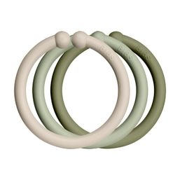 BIBS Loops krúžky 12ks Vanilla / Sage / Olive