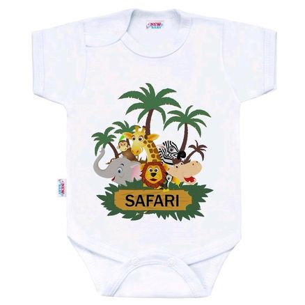 Body s potlačou New Baby SAFARI - Podľa obrázku