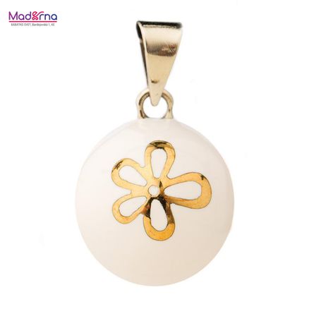 BOLA white with gold flower