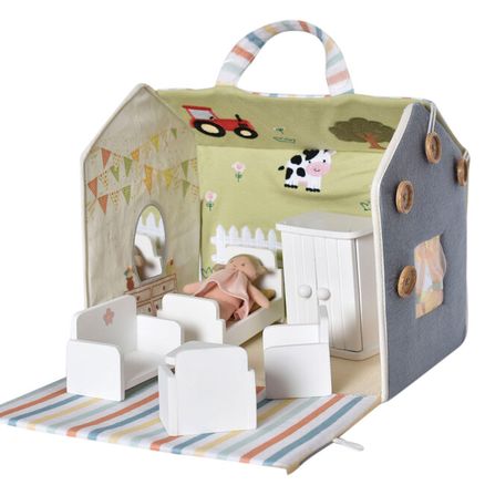 Bonikka domček pre bábiky s dreveným nábytkom - Domček pre bábiky