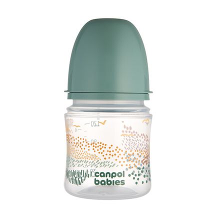 Canpol babies Antikoliková fľaša EasyStart MOUNTAIS 120ml zelená