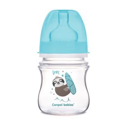 Canpol babies Antikoliková fľaša so širokým hrdlom EasyStart 120 ml PP TOYS modrá