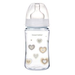 Canpol babies Antikoliková fľaša so širokým hrdlom EasyStart 240 ml PP NEWBORN BABY béžová