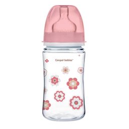 Canpol babies Antikoliková fľaša so širokým hrdlom EasyStart 240 ml PP NEWBORN BABY ružová
