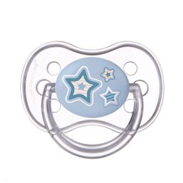 Canpol babies Silikónový cumlík so symetrickou špičkou 18m+ NEWBORN BABY modrý