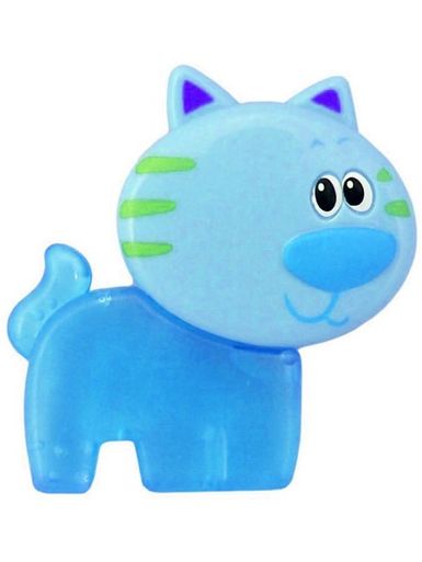 Chladiace hryzátko Baby Mix Mačička modré - Modrá