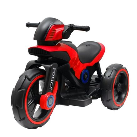 Detská elektrická motorka Baby Mix POLICE červená - Červená