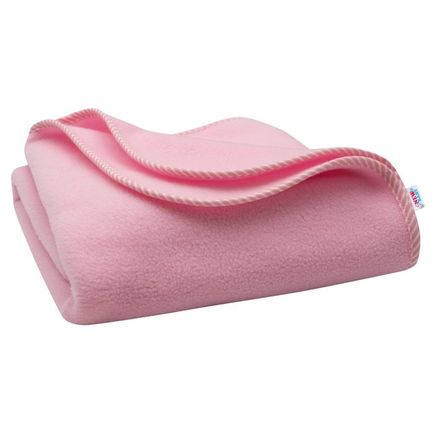Detská fleecová deka New Baby 100x75 ružová prúžky - Ružová