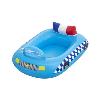 Detská nafukovacia loďka čln so zvukom Bestway Polícia 97x74 cm - Modrá