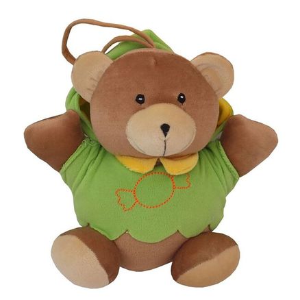 Detská plyšová hračka s hracím strojčekom Baby Mix medvedík zelený - Podľa obrázku