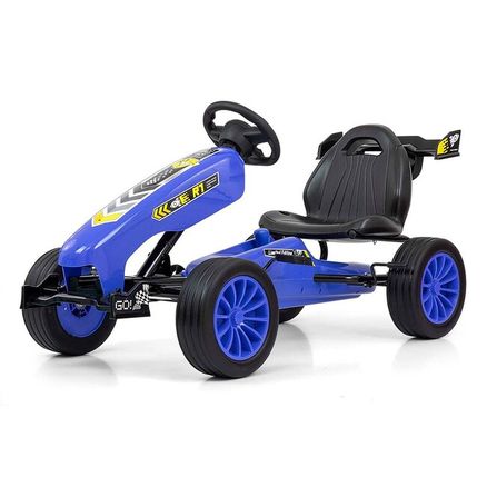Detská šliapacia motokára Go-kart Milly Mally Rocket - Modrá