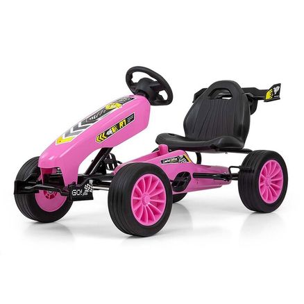 Detská šliapacia motokára Go-kart Milly Mally Rocket rúžová - Ružová