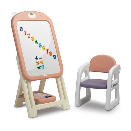 Detská tabuľa so stoličkou TED Toyz pink - Ružová