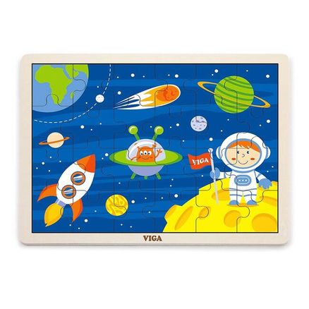 Detské drevené puzzle Viga Cosmos - Multicolor