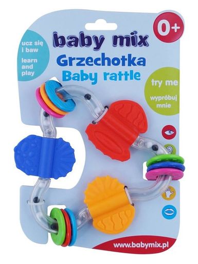 Detské hrkálka Baby Mix farebný trojuholník - Podľa obrázku
