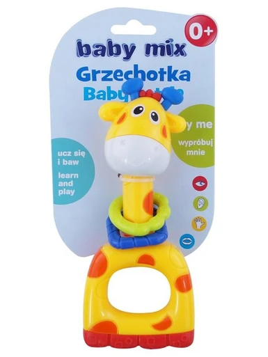 Detské hrkálka Baby Mix žltá žirafa - Žltá