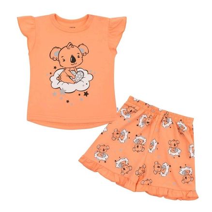 Detské letné pyžamko New Baby Dream lososové - Podľa obrázku