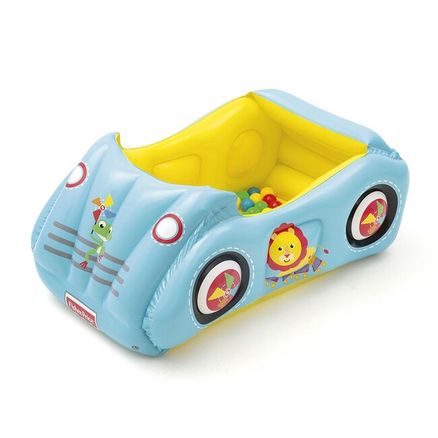 Detské nafukovacie autíčko Fisher-Price s loptičkami 119x79x51 cm - Multicolor