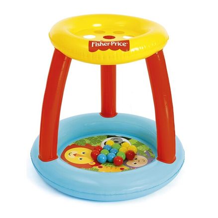 Detské nafukovacie hracie centrum s otvormi na lopty Fisher Price - Multicolor